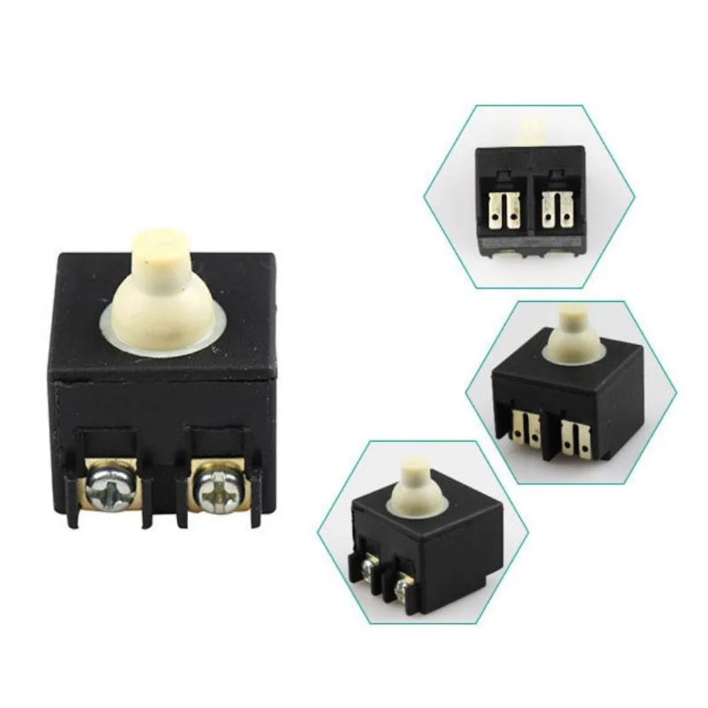 AAAAAAngleGrinderSwitch Replacement Push Button Switch 2.5x2.5cm For  100 Polisher Accessory Power Tool Accessories