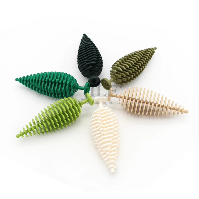 6pcs MOC Plant Accessories Tree Flower Grassland Building Blocks Pine Bush Plant Cypress Natural Forest Jungle 3778 Toys