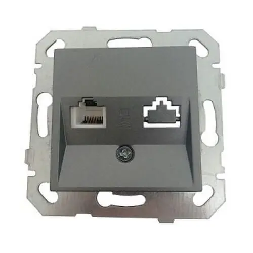 BYOBU-toma de corriente para teléfono, accesorio con números, (RJ11), NETELSAN ahumado