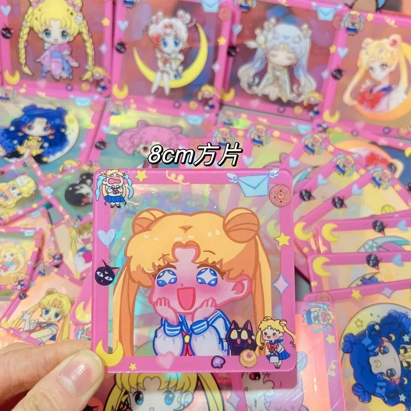 Cartoon Anime Sailor Moon Series Transparent Laser Acrylic Interlayer Double Transparent Handmade DIY Patch Storage Box Material