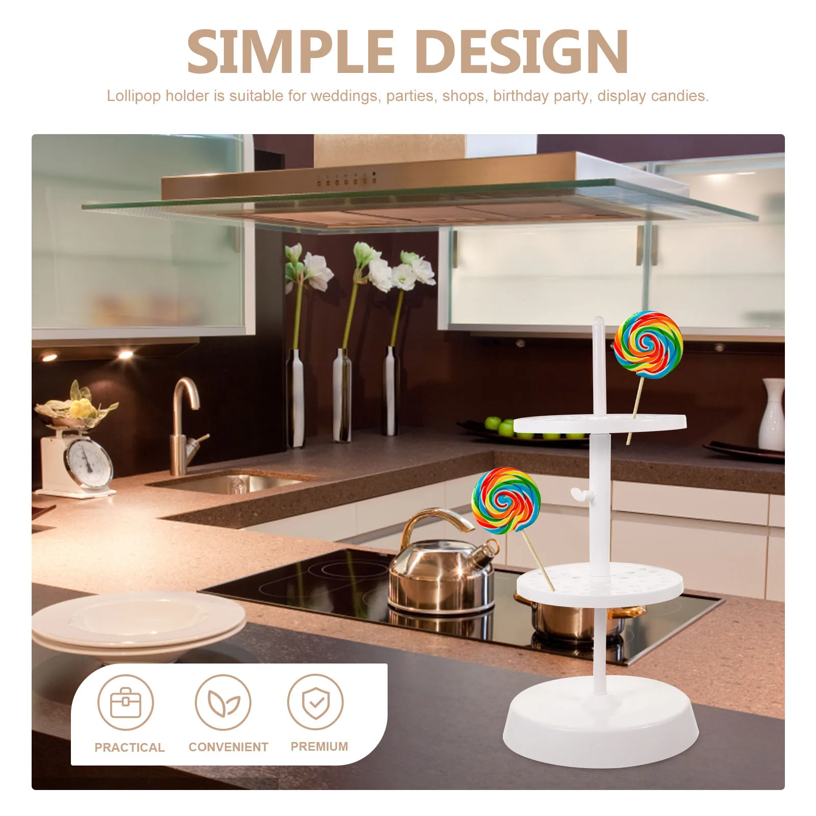 

Candy Display Stand Multiple Layer Lollipop Holder for Cake Pops Drying Rack Store Party Wedding Event Display Accessory