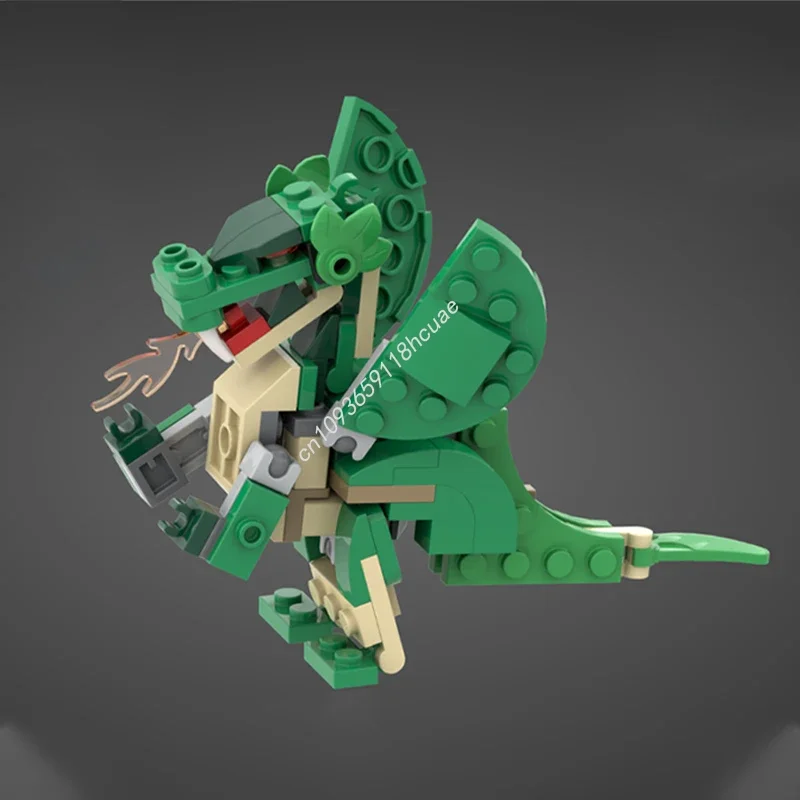 81pcs MOC Wyvern to Classic Dragon Conversion Castle Building Blocks Christmas Gift DIY Display Ornament Perfect for Creative