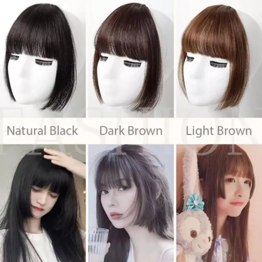 Extensions Bangs Natural Match Well Wig Bangs High Temperature Fiber Flat Bangs Princess Hime Cut Fake Hair for Outfit