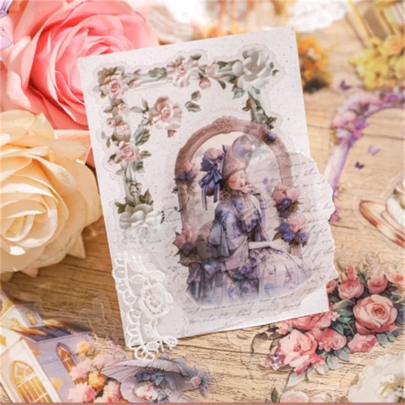 25 Stück Tagesfantasie-Poesie-Serie Kreative Charakter-Aufkleber Materialpaket DIY Scrapbooking Journal-Zubehör