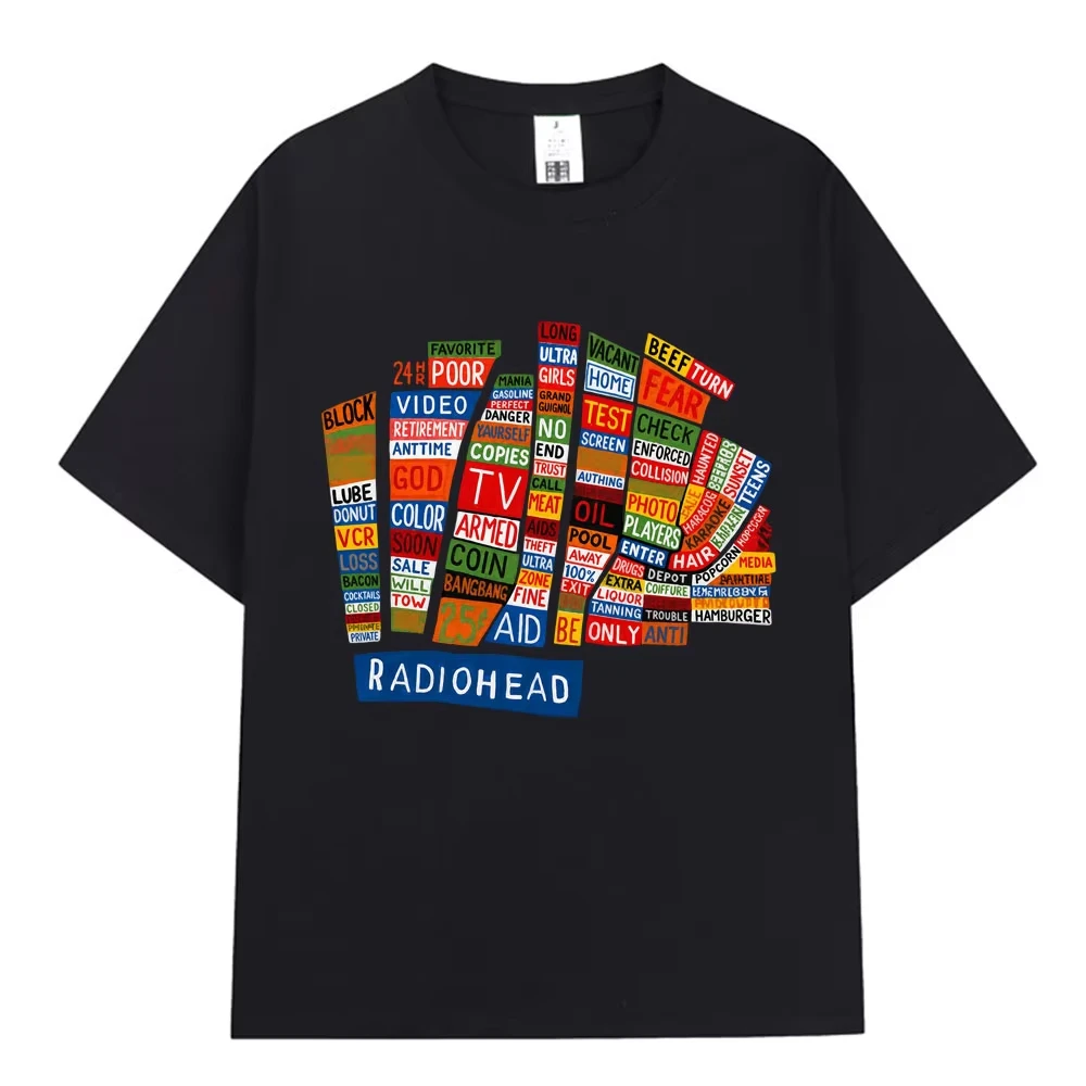 2026 Summer Hot Sale Rock Band Radiohead Hail To The Thief Music Album T Shirt Unisex Fashion Gothic Retro Hip Hop Punk T-shirt