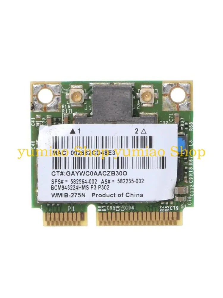

587B BCM943224HMS 802.11a G N 300 Мбит / с полу Mini Wireless Wi -Fi Card для 8440 8540 8460 8560 2560 25440