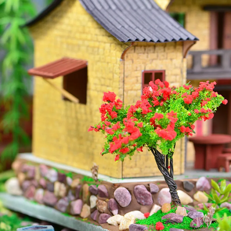 OUZEY Mountain Retreat DIY، نموذج منزل ريفي خشبي ثلاثي الأبعاد، هدية حرفية ريفية للمراهقين #4