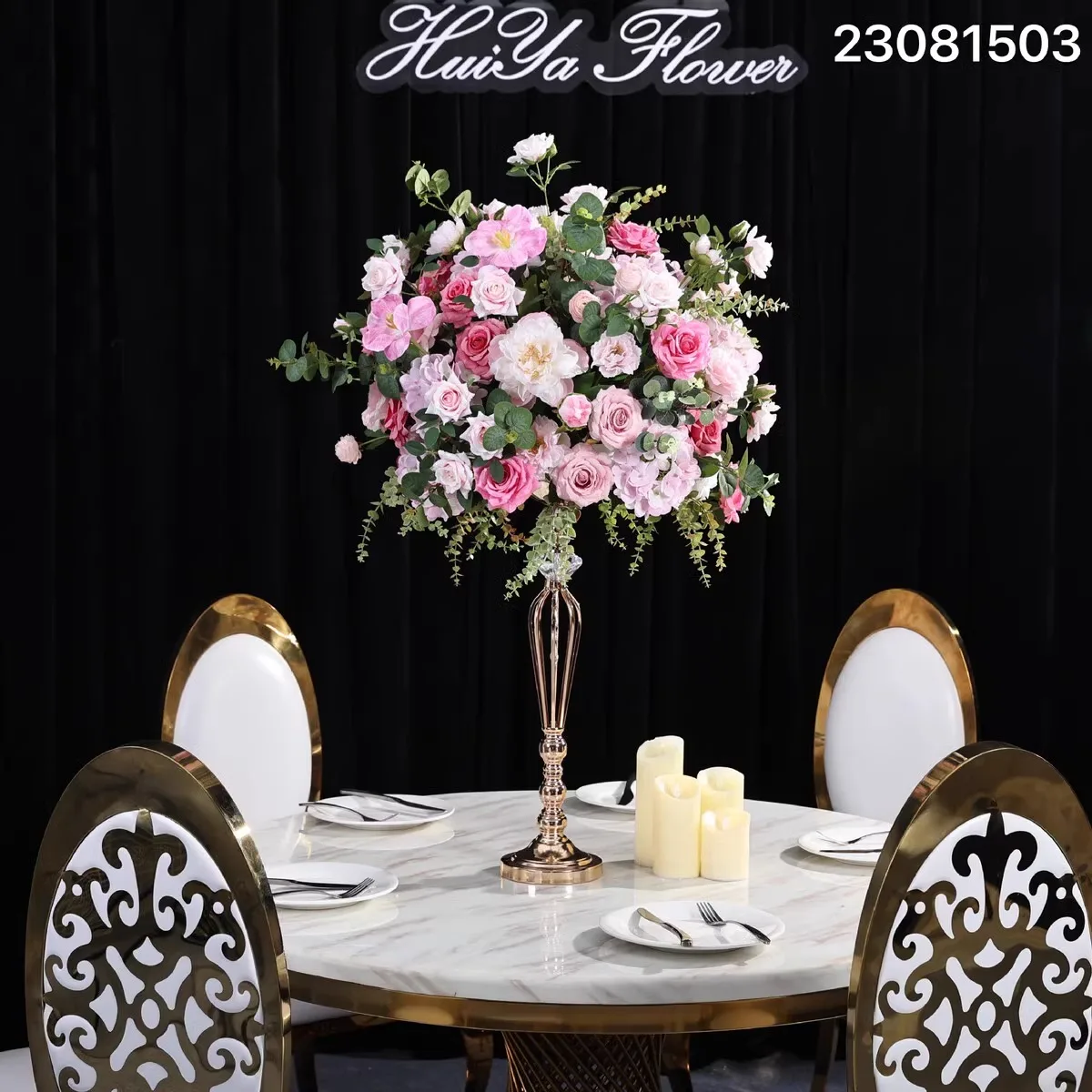 Weiße Rose Künstliche Blumenkugel Hochzeit Event Tischdekoration Kugel Party Bühne Wegführung Weiß Rosa Blumen Schaufensterdekoration – Detail 4