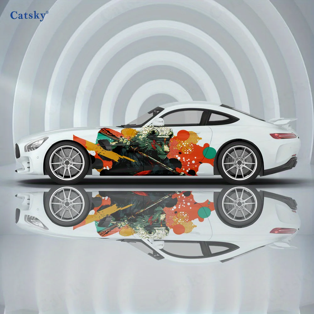 

Lion Warrior Long Blade Car Vinyl Wraps Decal Self-adhesive PVC Sticker Suitable for Trucks SUV Decoration Auto Accessories Gift