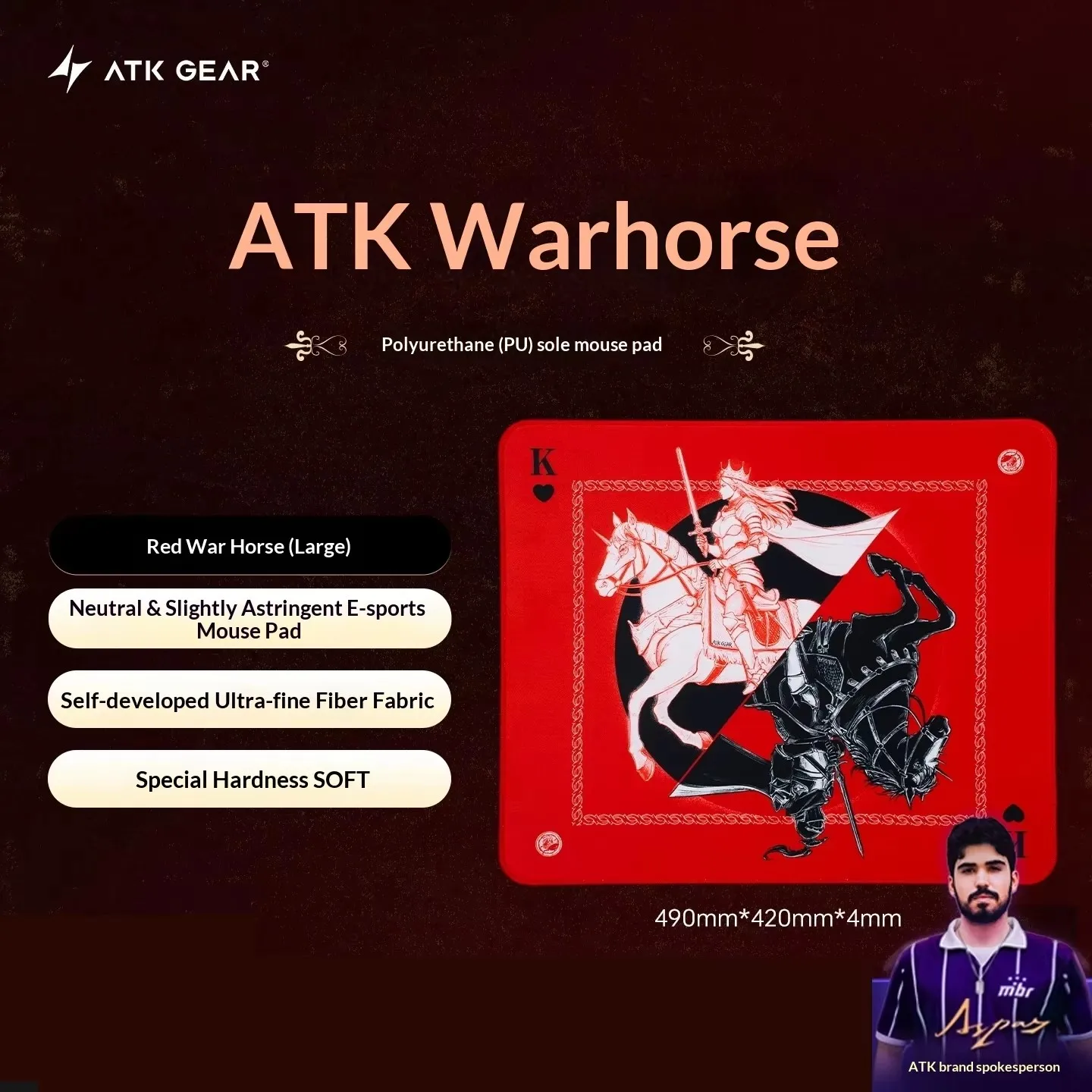 Heißer Verkauf ATK Kong Xsoft E-Sport-Mauspad für 60%-80% Mechanische Tastaturen Rutschfeste Unterlage Desktop-Gaming-Zubehör PORON CSGO Pads für Spiele