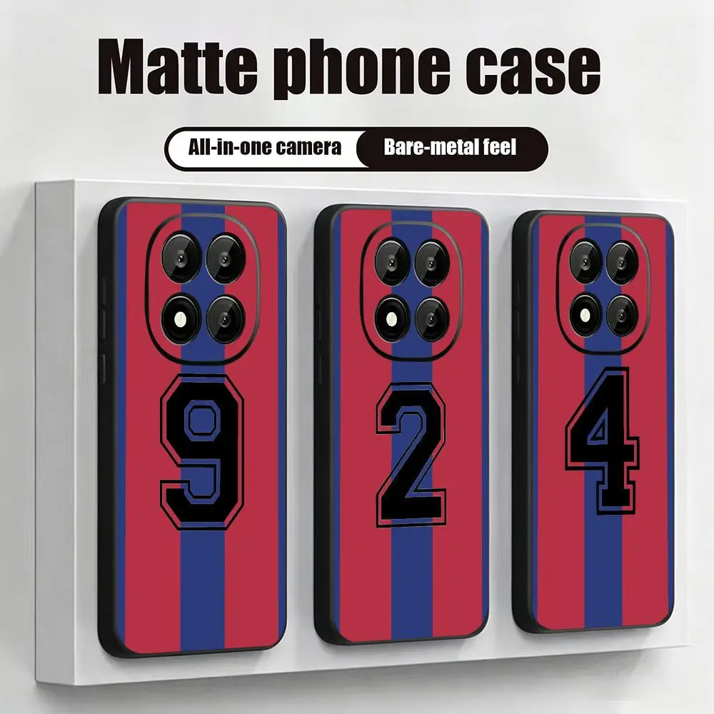 B-barcelonas football number   Phone Case For Redmi Note 17 15 14 13 12 11 Pro Plus S 5G Soft Black Phone Cover