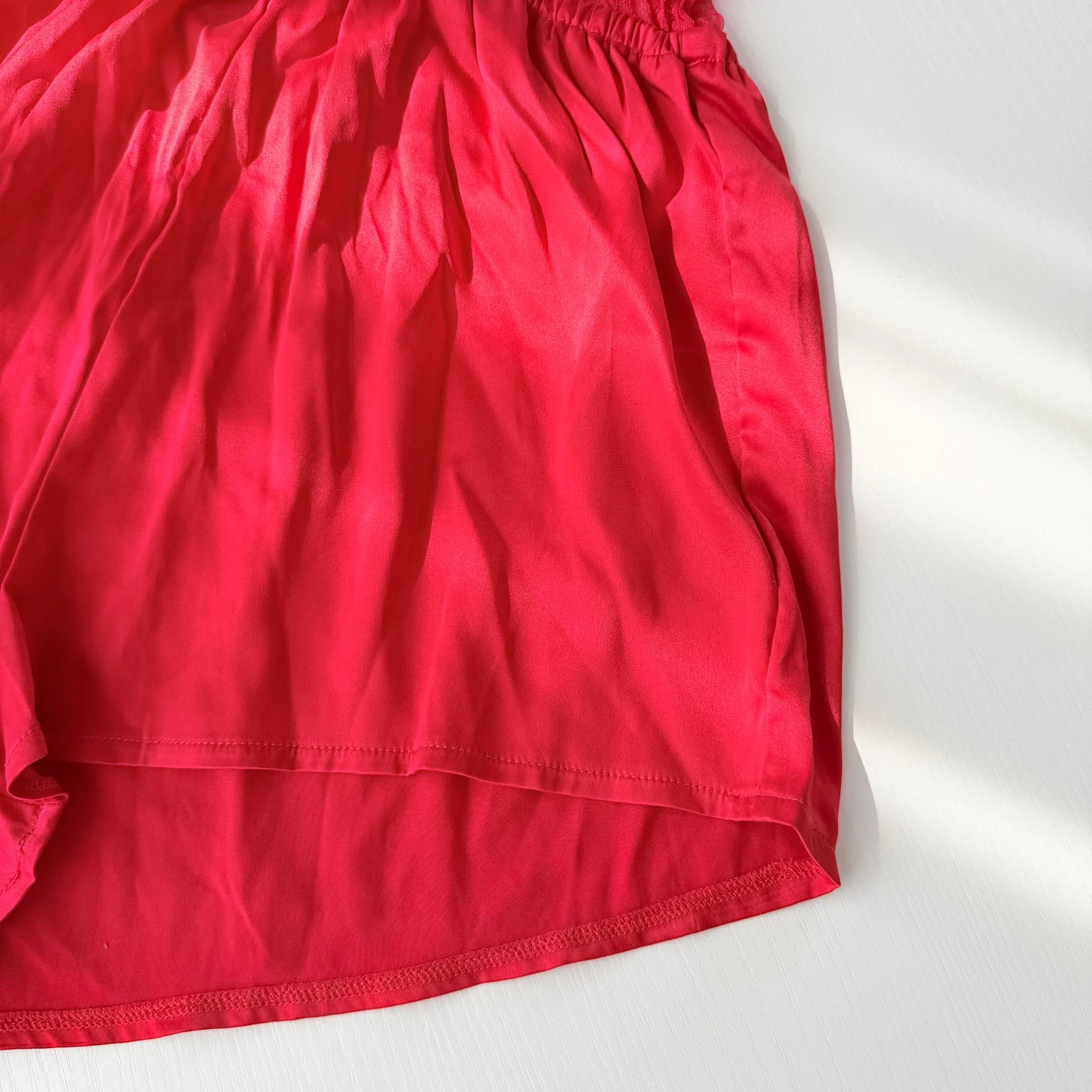 مثير الدانتيل ter قطعة واحدة المرأة حزام أحمر عالية الخصر orts الراقية يشعر تخفيف Sle بنطال ذو قصة أرجل واسعة ort طول النايلون F...