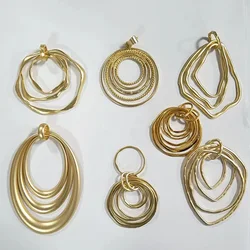 1pc Matte Gold/Gold Color Large Bohemian Multilayer Moveable Pendant for DIY Necklace Jewelry Making Accessories