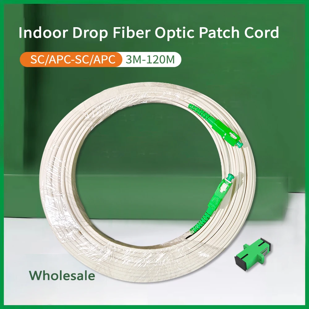 

Оптический оптоволоконный патч-корд для использования в помещении SC/APC-SC/APC оптоволоконный патч-корд 10 м/15/40 м/50 м/60 м удлинительный кабель оптом/в розницу