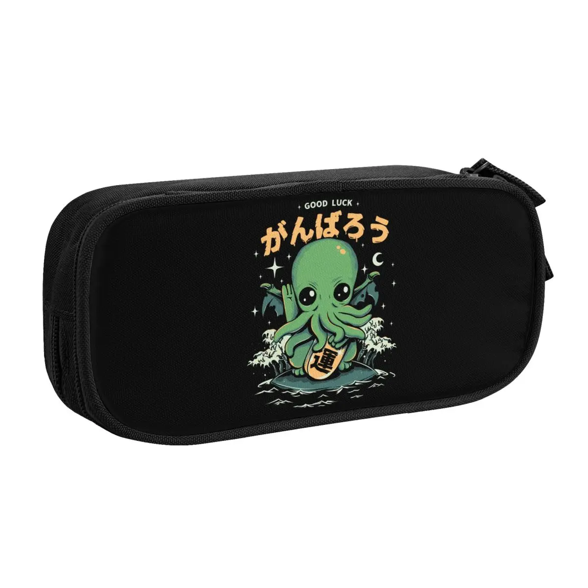 Custom Funny Kaiju Cthulhu Pencil Case for Girl Boy Big Capacity Kawaii Japanese Monster Octopus Pen Bag Box School Supplies