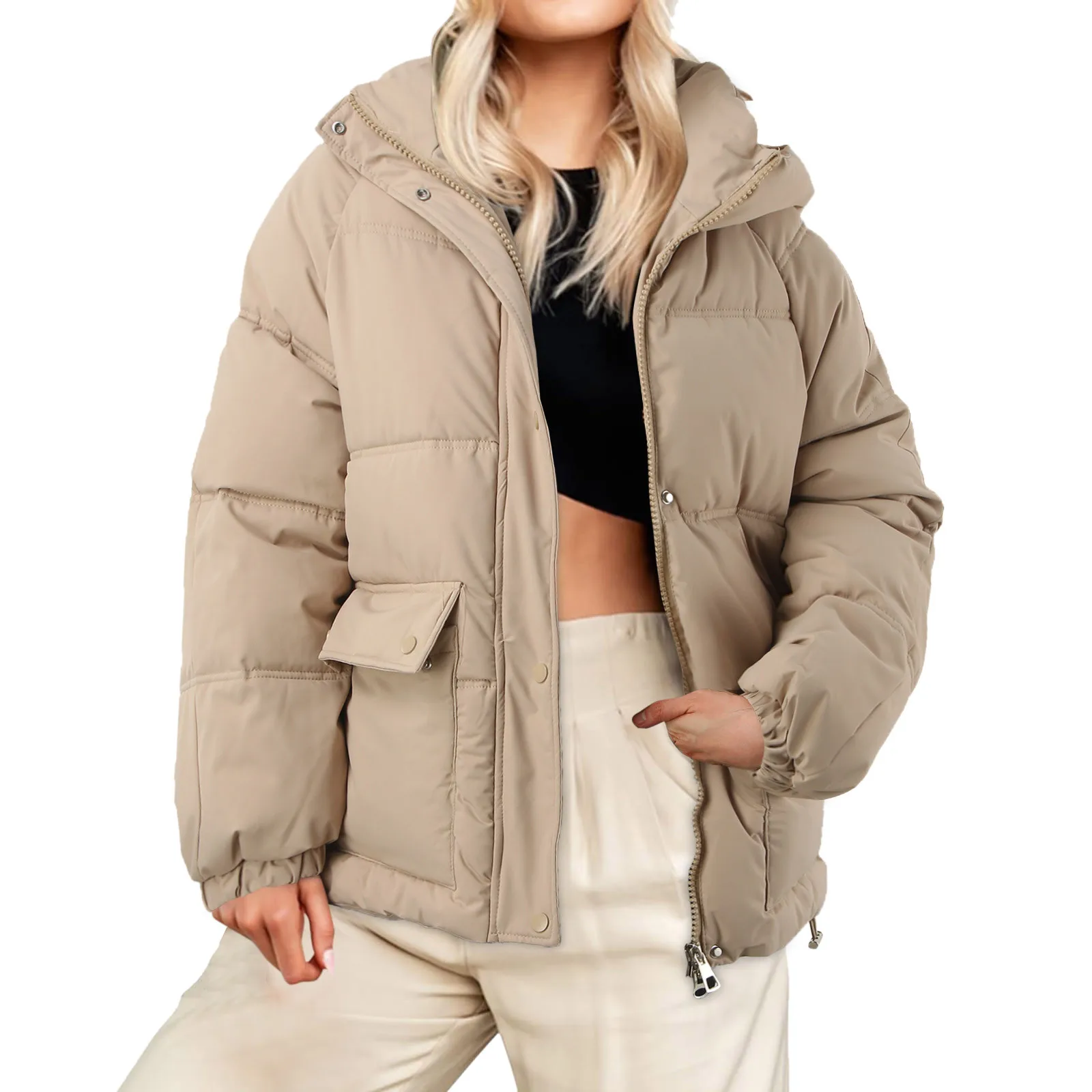 Women Parkas Winter Warn Casual Loose Women's Jackets Down Coats Solid Oversize casaco inverno feminin Soft Cotton Puffer Jacket