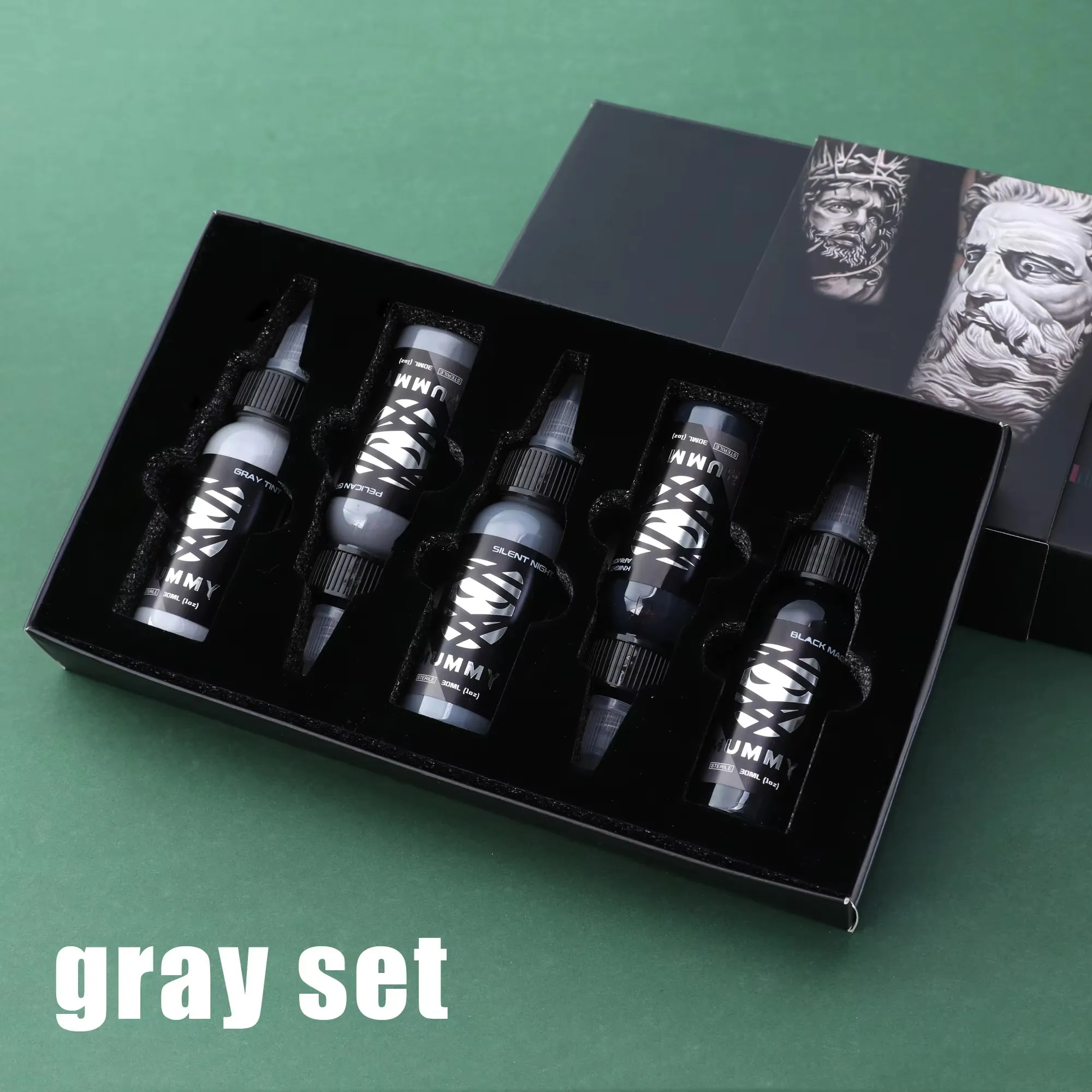 mummy-professional-tattoo-ink-sterilized-permanent-coloring-usa-custom-tattoo-colors-gray-set-5-pcs-box