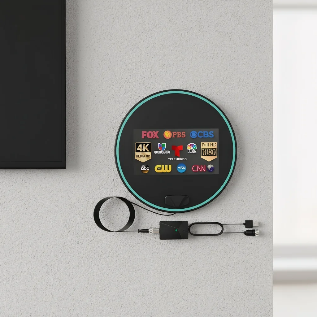 

​ ​ Антенна HDTV 4K 1080P — внутренняя/наружная для бесплатных местных каналов ​ ​