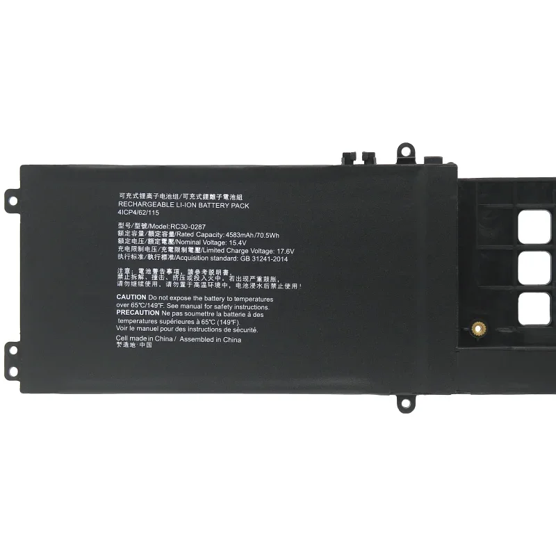 Rc30-0287 15,4 v 70,5 wh Laptop-Akku für Razer Blade Pro 17 RZ09-0287 RZ09-02876 RZ09-02877 RZ09-03295