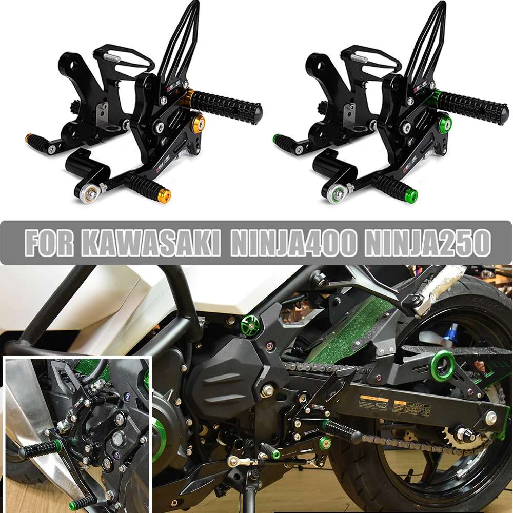 

Adjustment Motorcycle Footrests Rearset Rear Footpeg Foot Rests For Kawasaki Ninja 400 Z400 2019-2023 Ninja400 Ninja 250