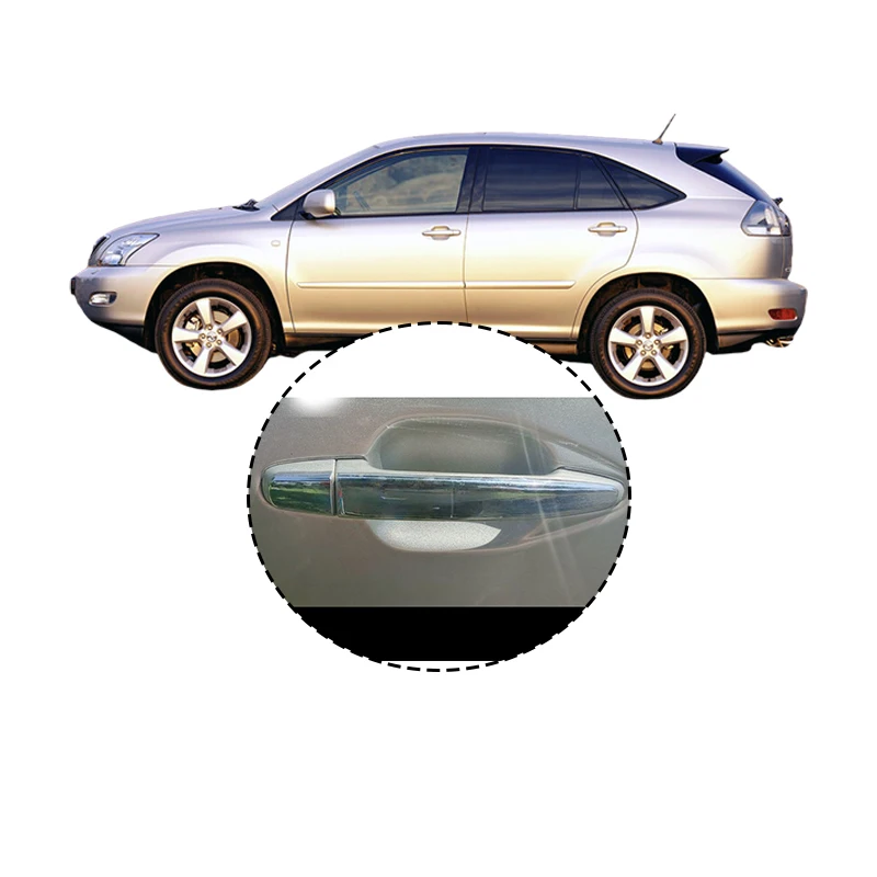 Black Door Handle Cover For Lexus Rx 330 rx330 2003 2004 2005 2003 2007 2008 2009 Chrome silver Cars  Decorate Car Stickers