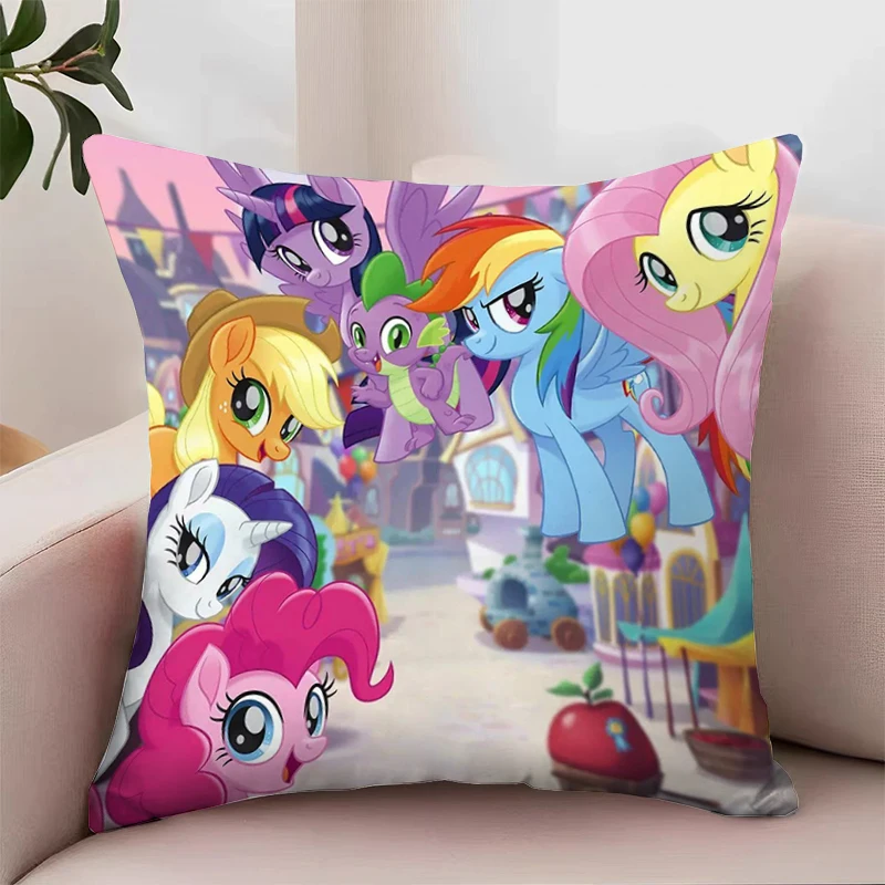 M-My Little Ponys Cushion Covers for Decorative Cushions Pillow Cases 45x45 Cushions Cover Bed Pillowcases Pillowcase 40x40 Sofa