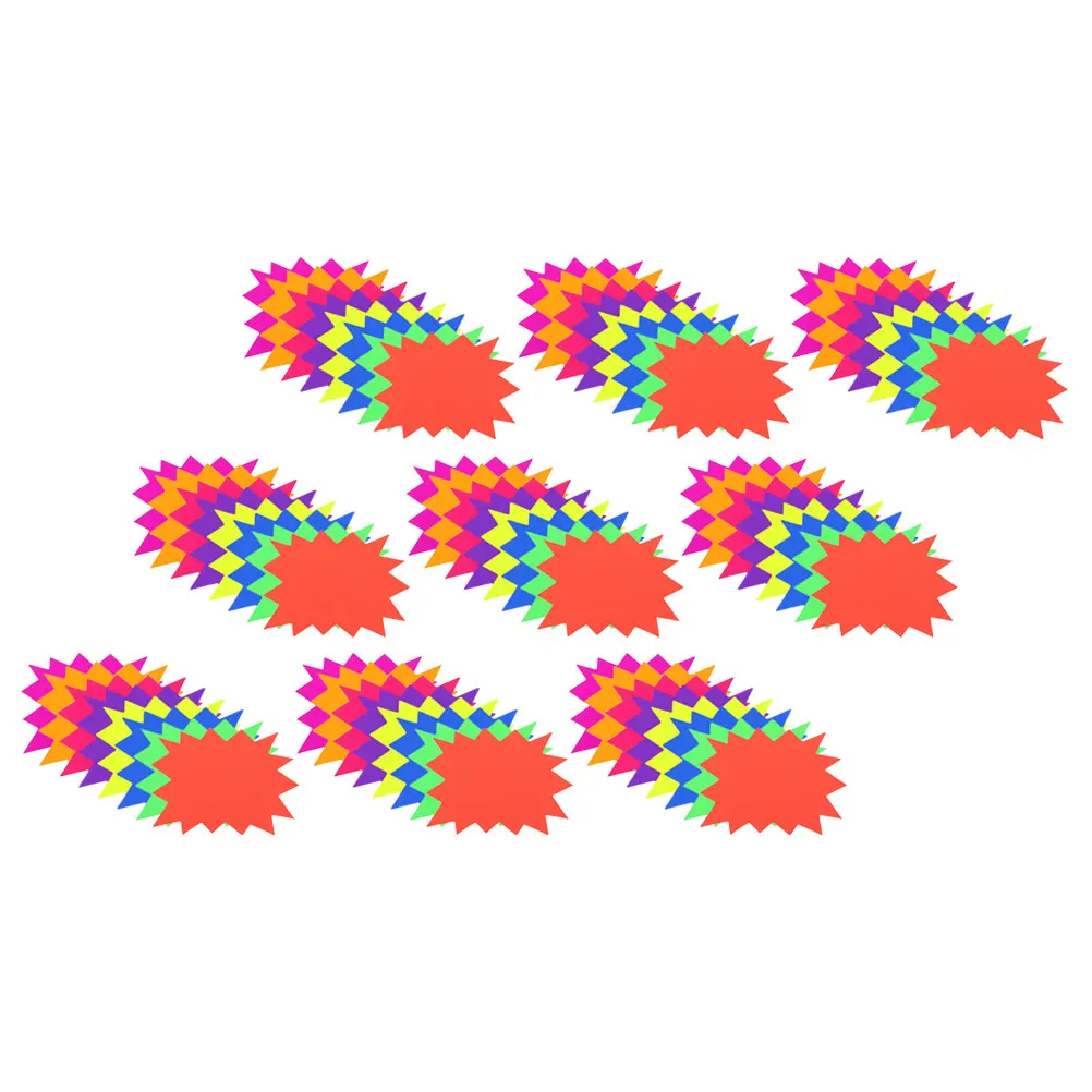

80pcs Sticker Price Tag Sale Signs Retail Fluorescent Paper Tags Practical Fruit Vegetable Meat Aquatic