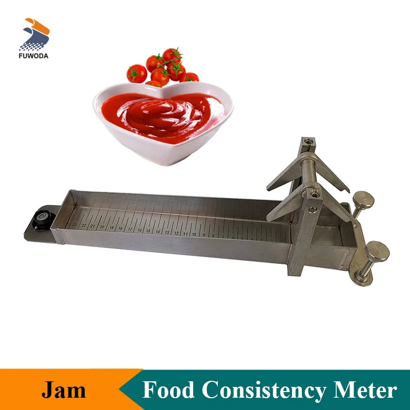 Professional Food Consistency Meter Jam Tomato Sauce Dairy Product Flow Viscometer 0.5cm Scale Measuring Tool