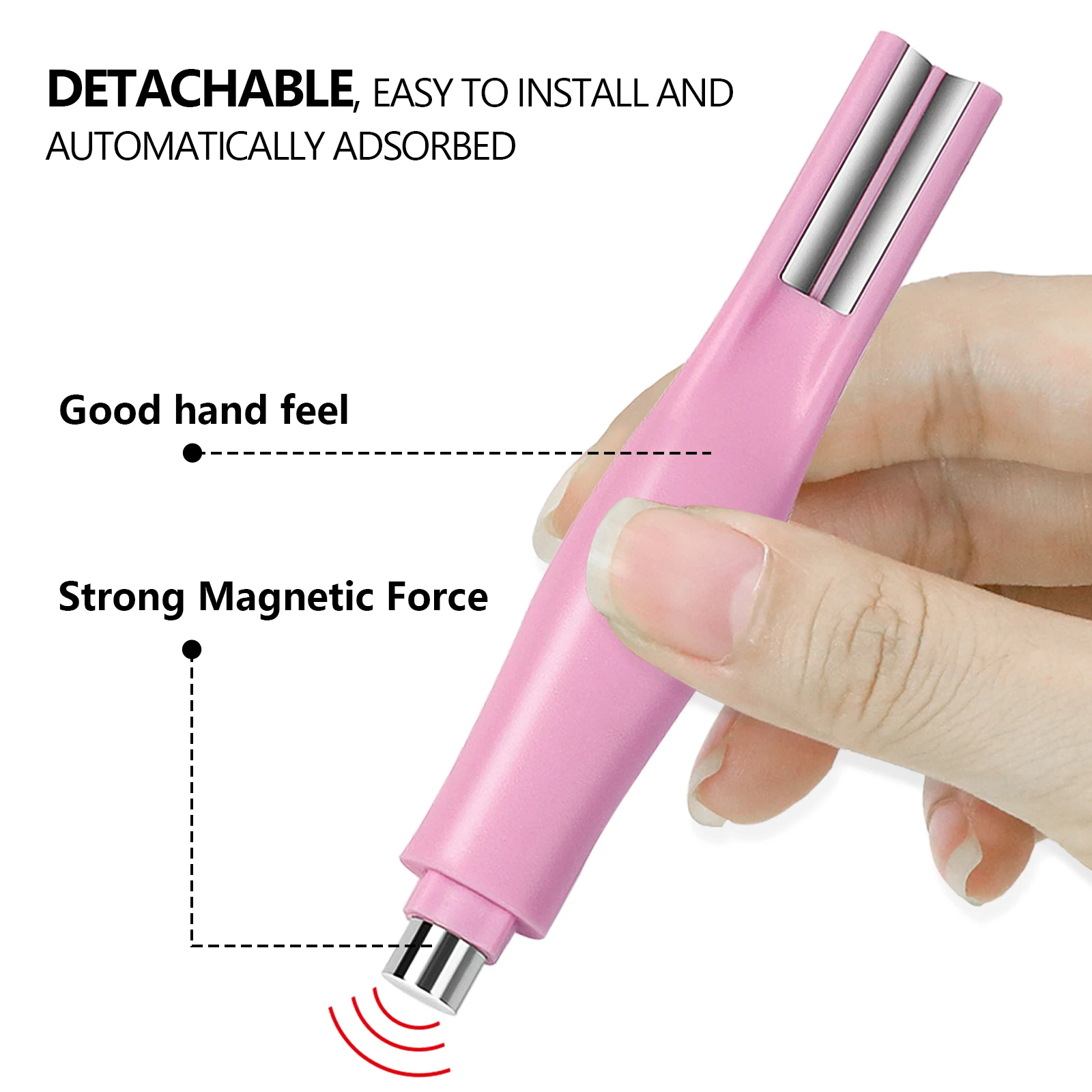 3 في 1 مسمار المغناطيس أداة ثلاثية الأبعاد الحب القلب القط العين مسمار المغناطيس خط مزدوج القمر الأفعى نمط الفرنسية مسمار UV المغناطيسي عصا مانيكير