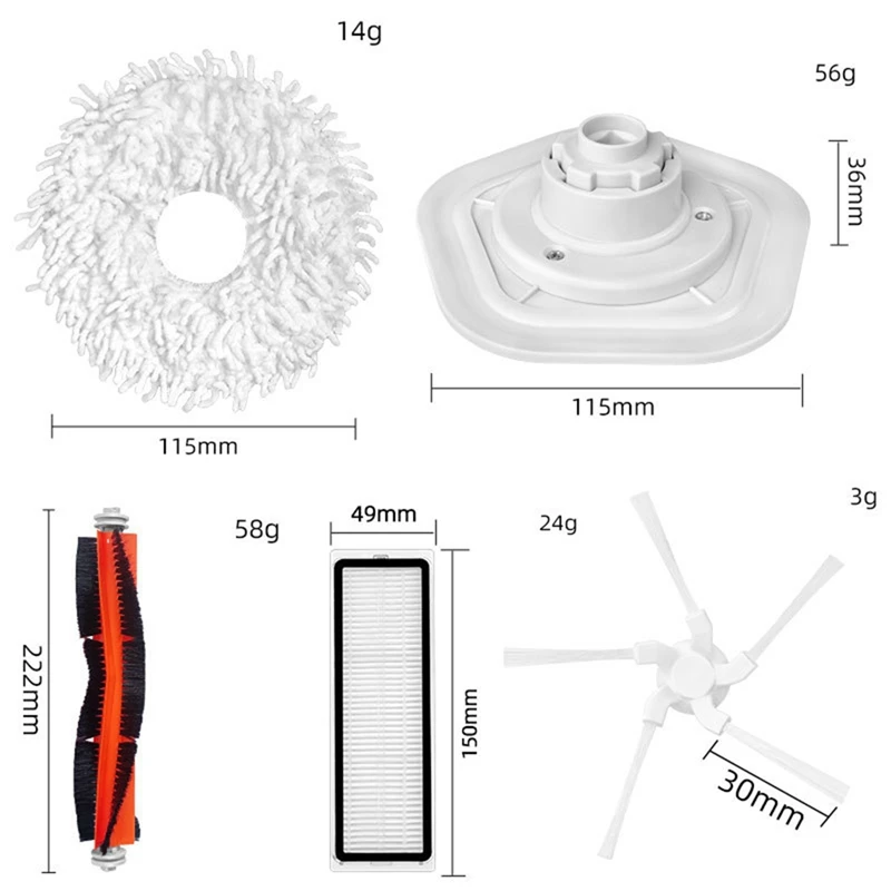 Accessoires Voor Dreame Bot W10 W10pro Vacuüm Mop Robot Vervanging Hoofd Zijborstel Hepa Filter Deel