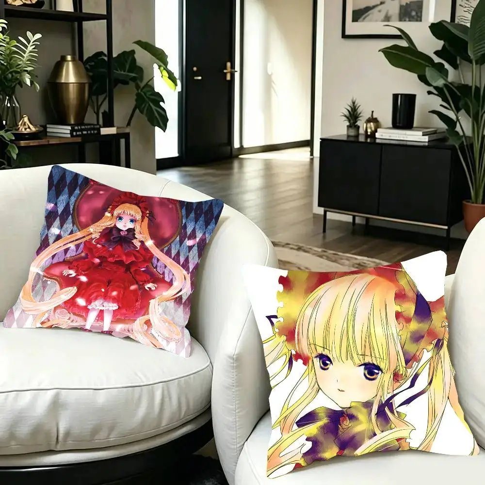 Shinku Anime R-Rozen M-Maiden Pillow Case Fashion Square Pillowcase Bedroom Sofa Room Ins Decoration Leisure