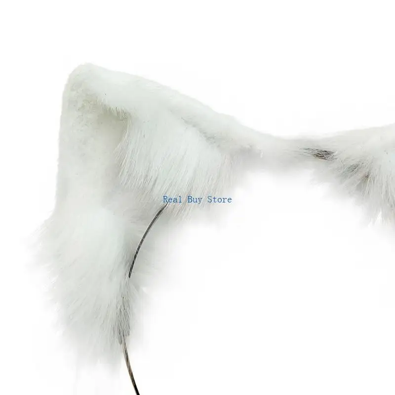 

U13D Furry for Cat Animal Ears Headband Furry Cosplay Animal Kitten Hairband Hair