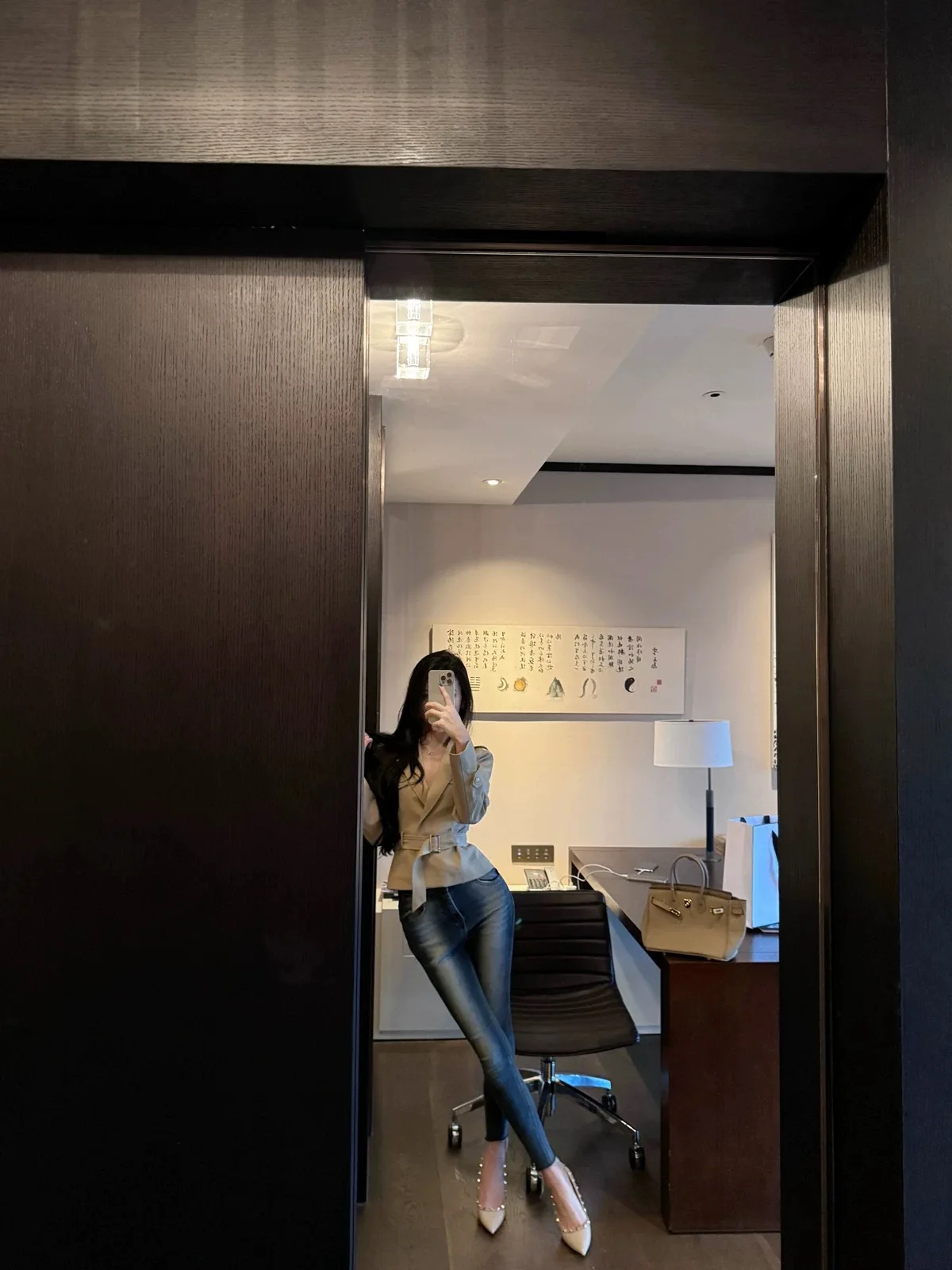 

Korean High Waist Slim Fit Jeans Cotton Stretch Light Blue Nine Points Pencil Jeans Tightening Butt Enhancing Fem Faion