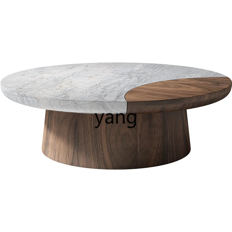 

CCL round marble coffee table combination living room home simple model room coffee table