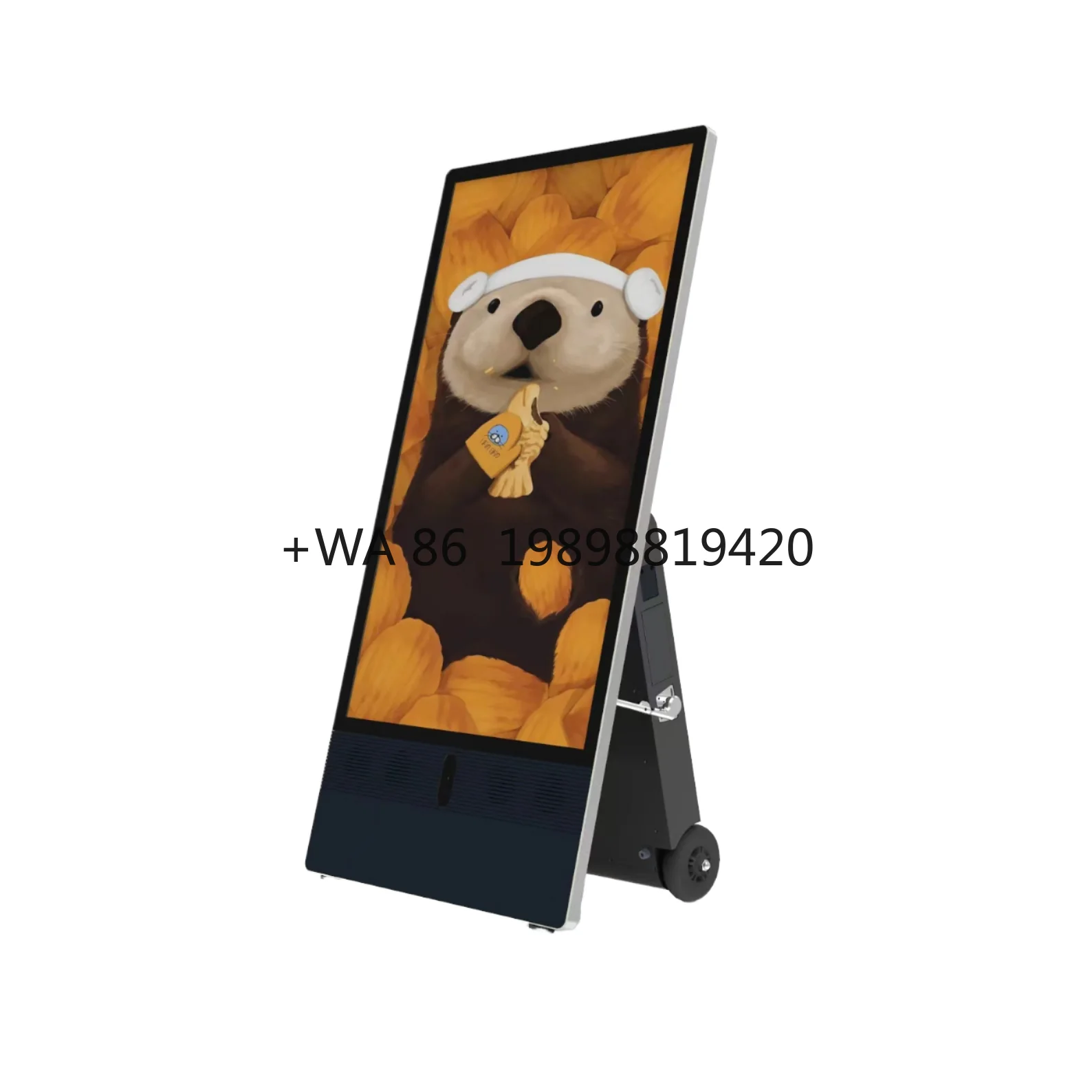 ملصق رقمي لشاشة LCD قائم على الأرض مقاوم للماء وقابل للتخصيص لاستخدام مركز التسوق مع الوكالة