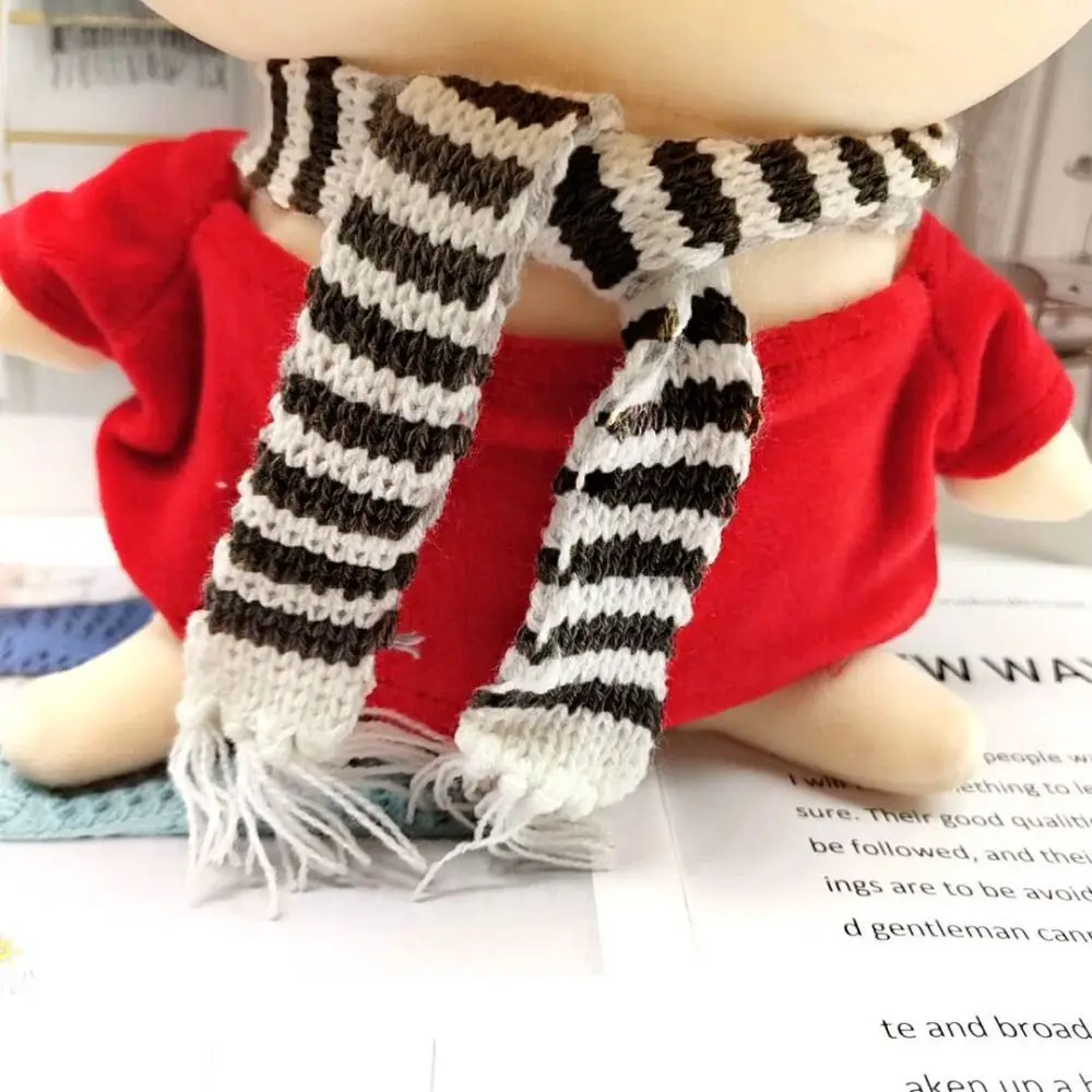 Multi-colors Doll Knitted Scarf Handmake Miniature Cute Winter Scarves Casual Wear Dolls Accessories for 15~20cm Cotton Doll Toy