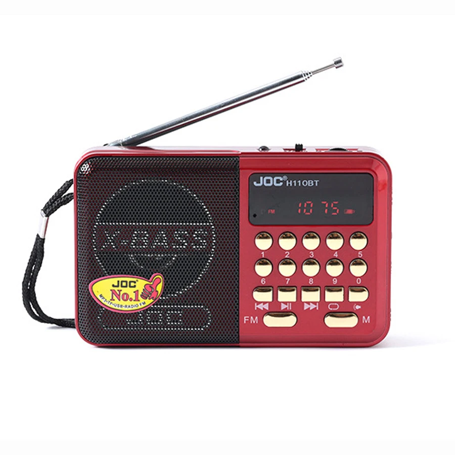 مكبر صوت متوافق مع البلوتوث، مكبرات صوت ستيريو محمولة وراديو FM، مشغل بطاقات USB TF قابلة لإعادة الشحن مع جهاز استقبال ستيريو FM #3