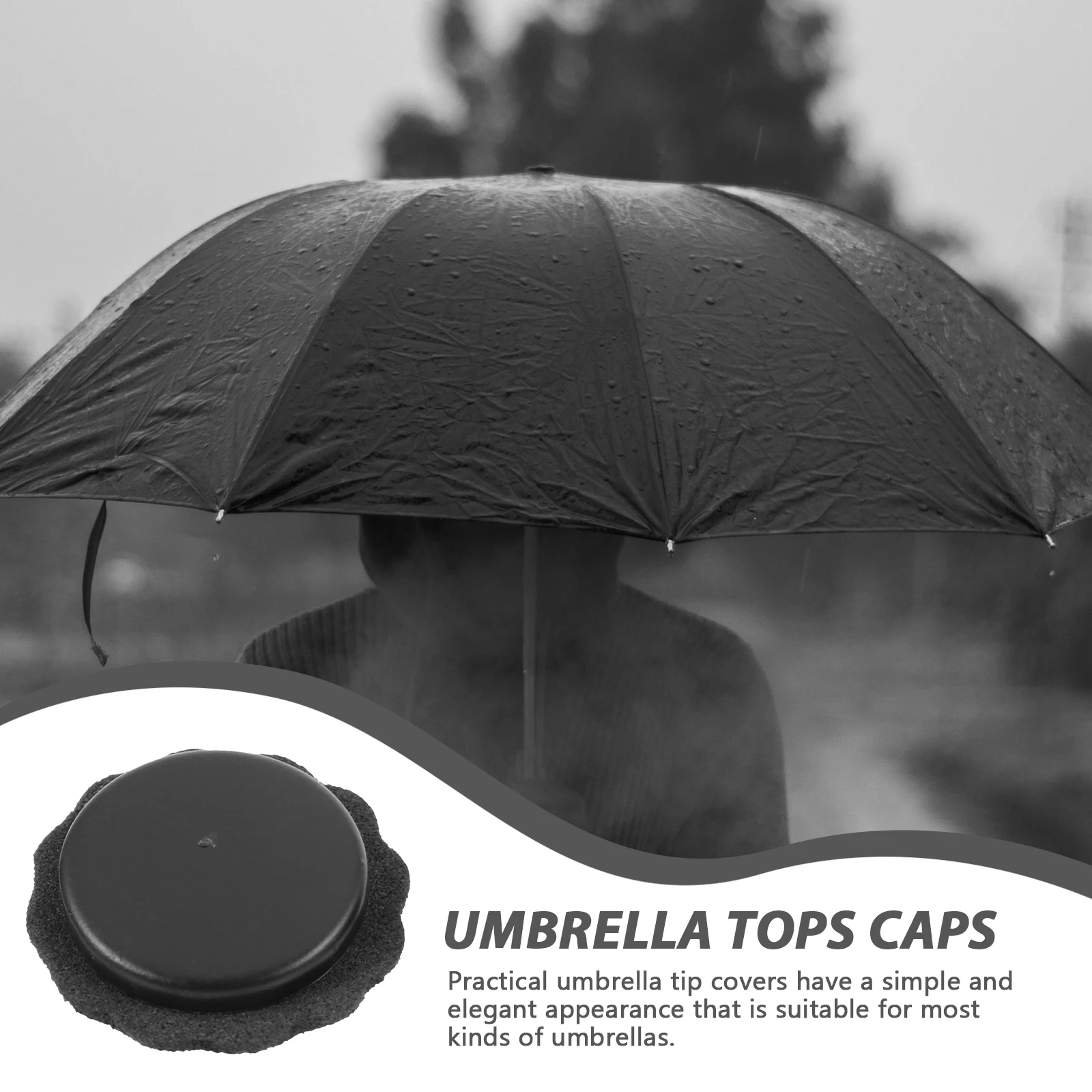 

4pcs Umbrella Tips Covers Repair Accessories Replacement Top Caps Protector Folding Umbrella Supplies Durable Materials Suitable