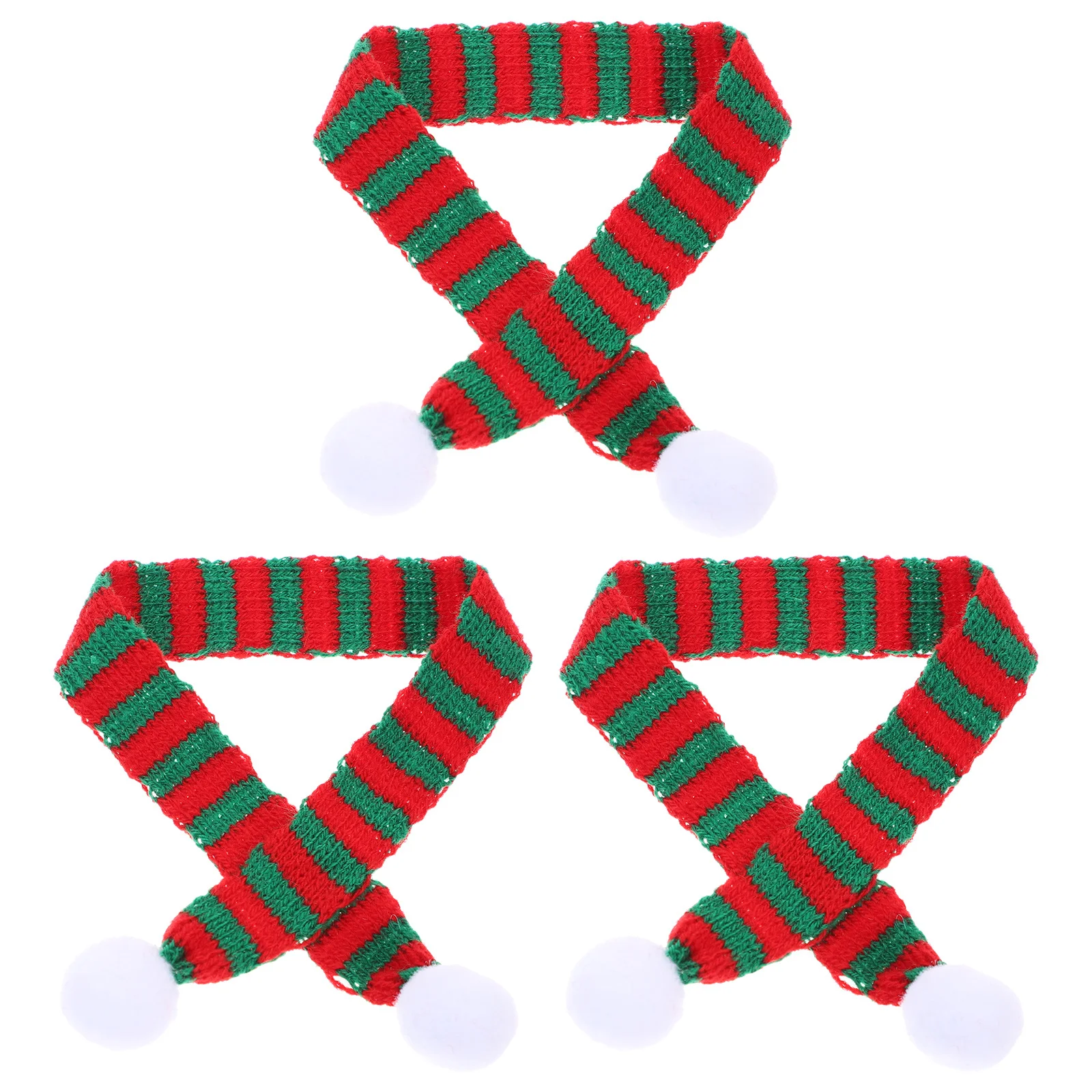 

3 Pcs Mini Scarf Decorations Scarves for Bottles Party Supplies Christmas Cloth Miniature