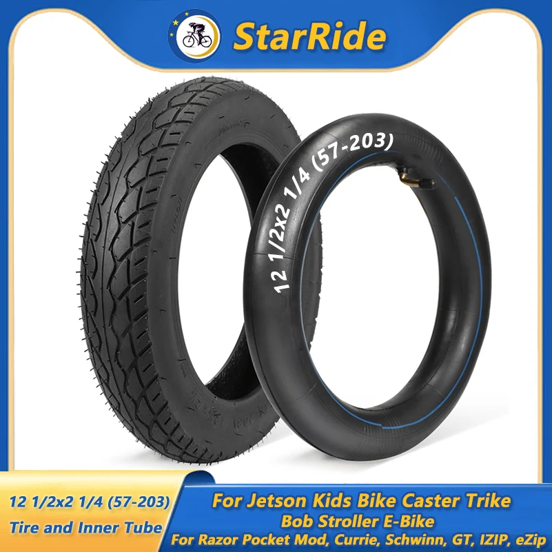 

12 комплектов шин и камер 1/2x2 1/4 (57-203) 12,5x2,25 (12-1/2 x 2-1/4 дюйма), шины и камеры для 12-дюймовых деталей электронных скутеров