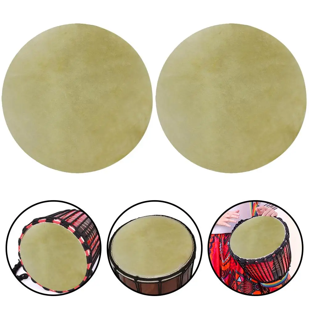 

2 Pcs Drum Cover Musical Instrument Parts African Replacement Skin Supplies Djembe African Drum Skin Fittings Percussion Part