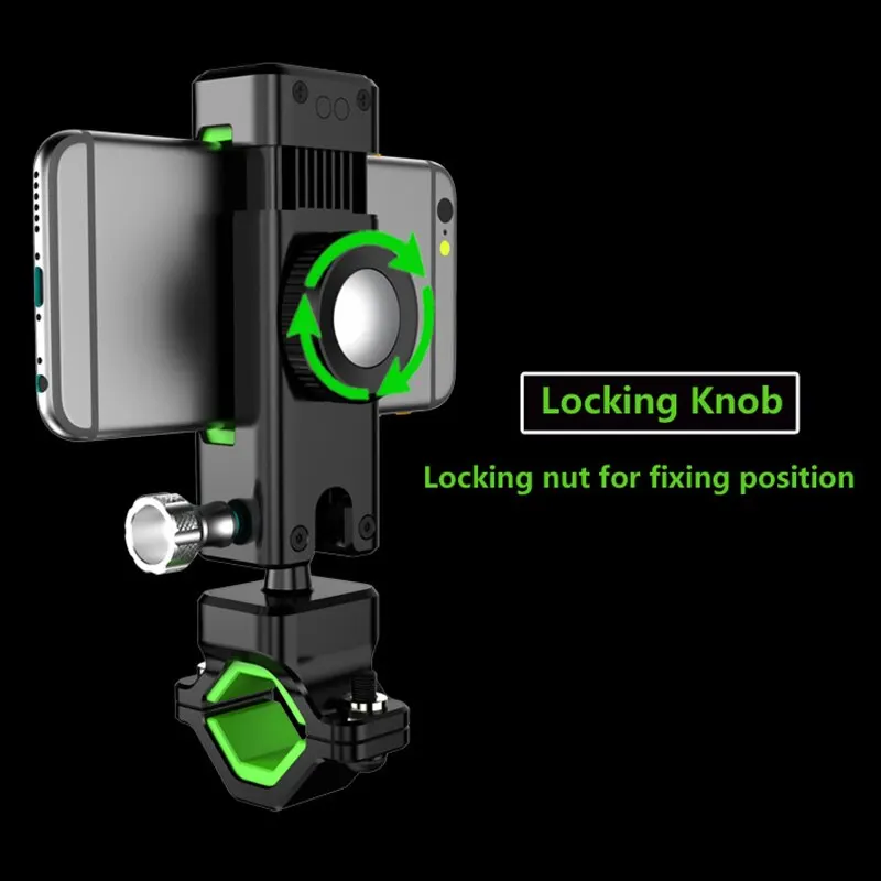 Bike Phone Mount, Bicycle & Motorcycle Handlebar Cell Phone Holder Universal with 360° Rotation for Phone 4.7" - 6.8" Cellphone - view 4