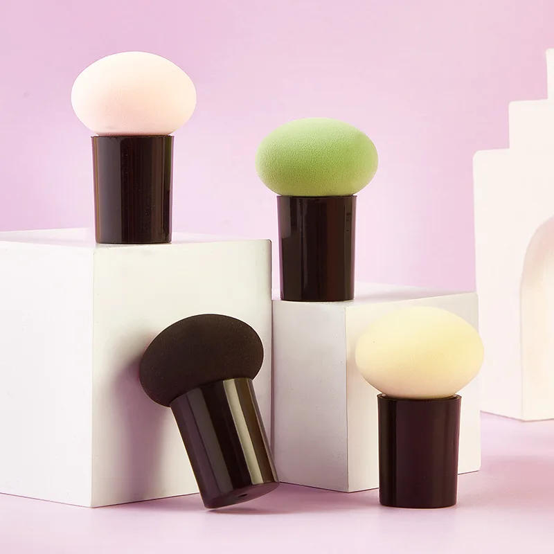 1PC Paddestoel Hoofd Cosmetische Bladerdeeg Foundation Make-up Spons Poederdons Beauty Make-up Tool Gladde Spons