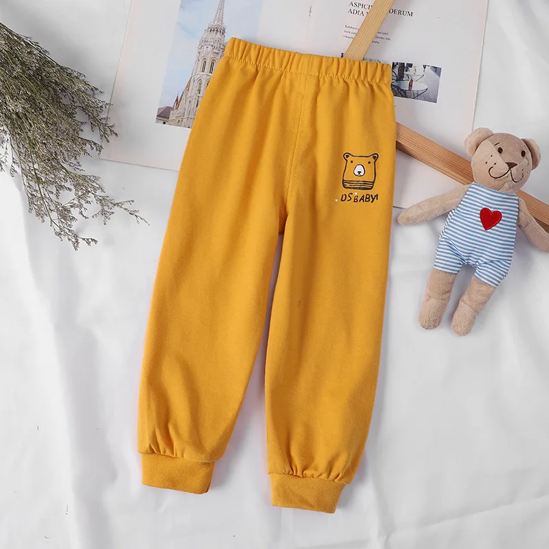 子供用の柔らかい綿のロングパンツ,1〜5歳の赤ちゃん用のレギンス,幼児用のパンツ,漫画,暖かい,男の子,女の子,子供用,秋