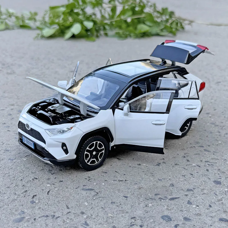

1:32 RAV4 внедорожник высокая имитация литья под давлением модель автомобиля из металлического сплава звук свет отступить коллекция детские игрушки подарки