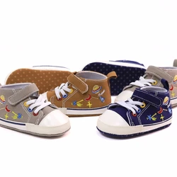 Trendy Cute Embroidered Cartoon Pattern Sneakers For Baby Boys, Lightweight Non-slip Walking Shoes For Daily Holiday, All Season