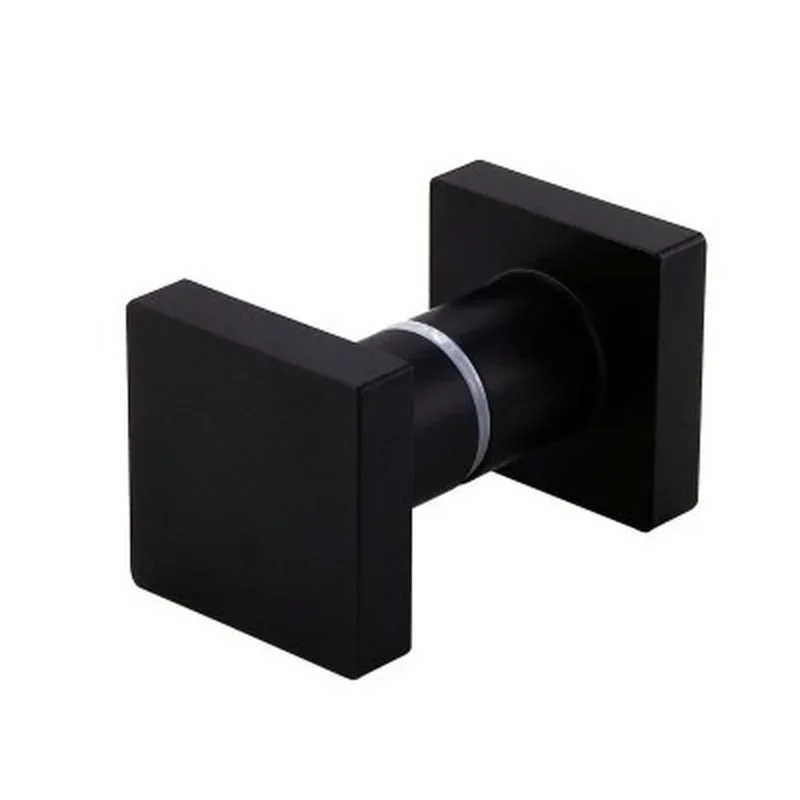 Black Shower Room Glass Door Handle Back-to-Back Frameless Push Sliding Door Solid Bathroom Shower Door Handle