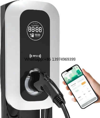 JET OCPP 1.6 J1772 Type-1 Smart AC EV Electric Car Charging Station 7KW Wallbox Ev Charger New Condition Model JET107