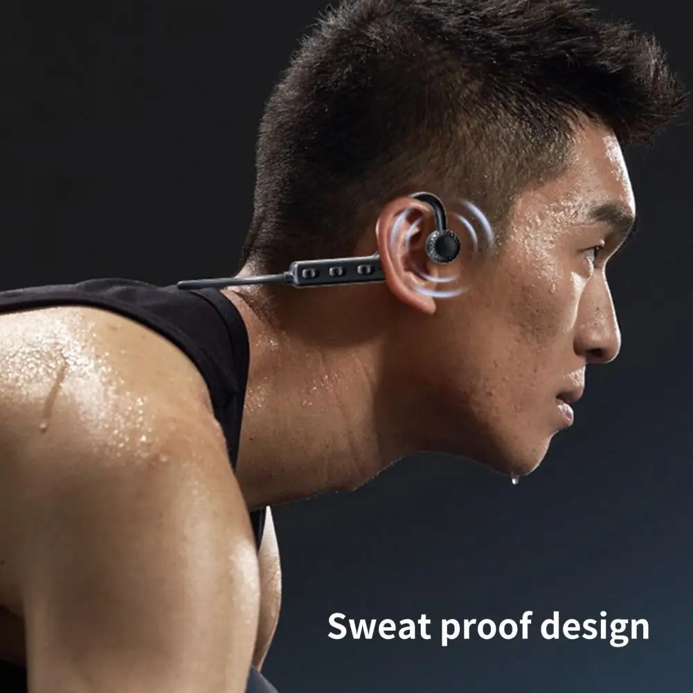 KS-19 Bluetooth-compatible Earphone Open Ear Long Battery Life Waterproof Bone Conducting Stereo Wireless Headset for Sports