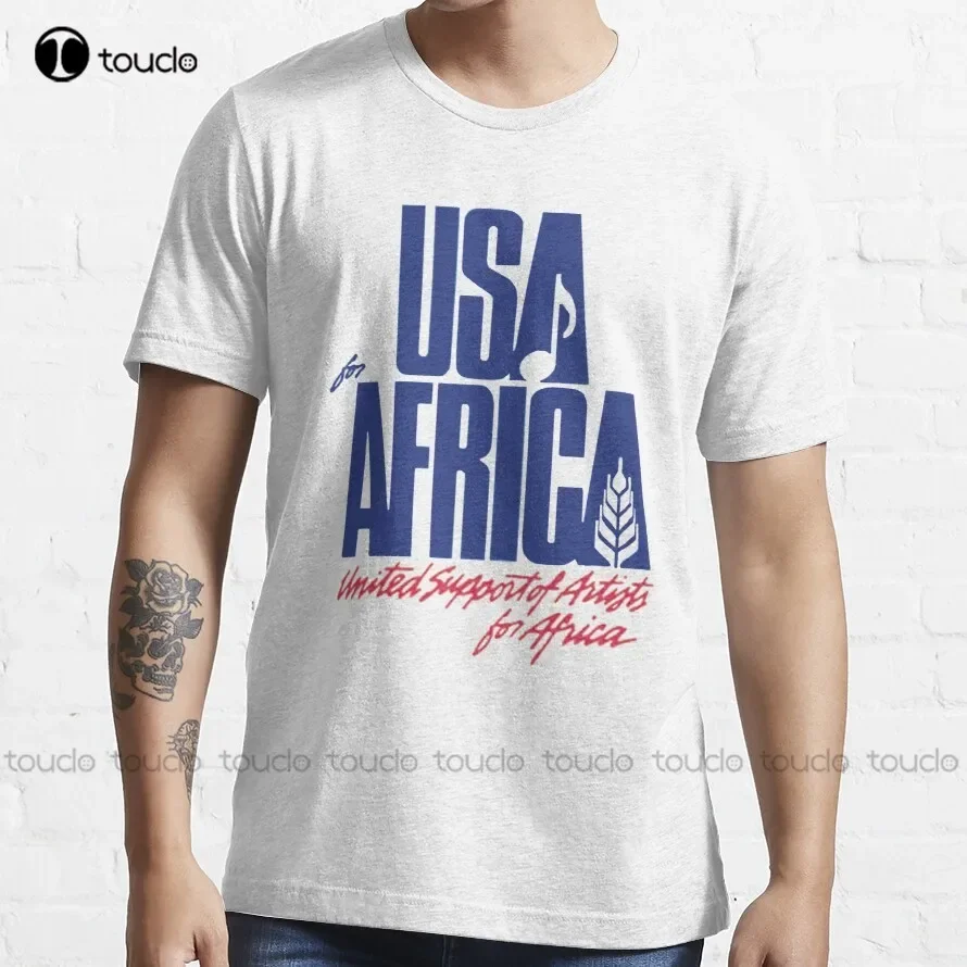 Camiseta We Are The World Usa For Africa, camiseta divertida personalizada para adultos y adolescentes, camiseta con impresión Digital Unisex, Xs-5Xl, moda divertida